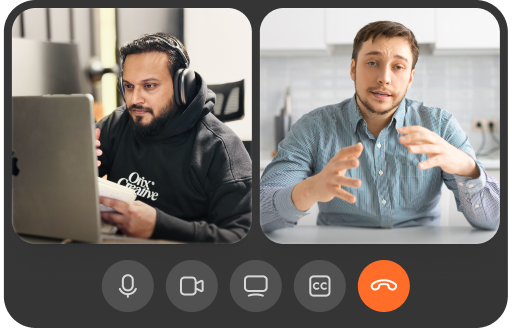 Strategy session video call with product team